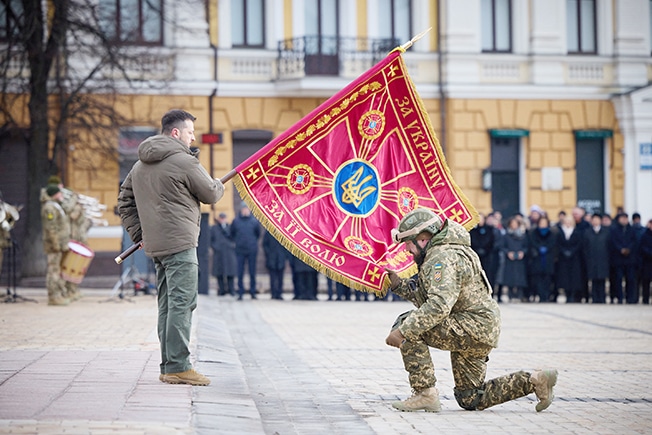 image One year into invasion, Ukraine mourns dead and vows victory