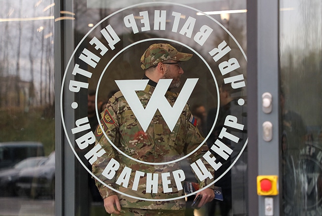 image Russian mercenary chief says army HQ has barred his representative