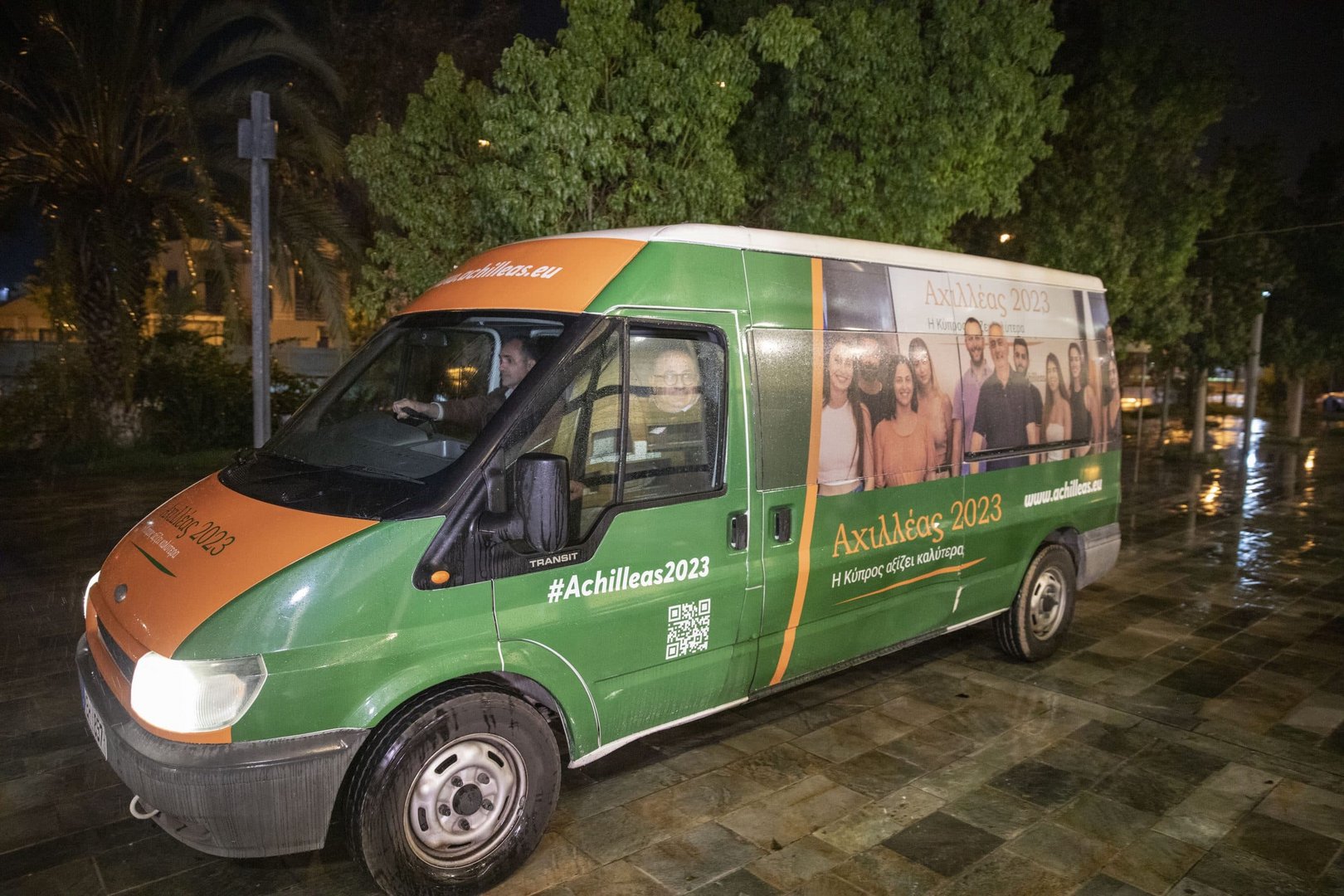 image Candidate Achilleas Demetriades donates campaign minibus to dog shelter