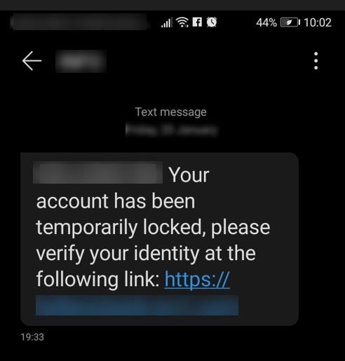 sms scam, phone scam