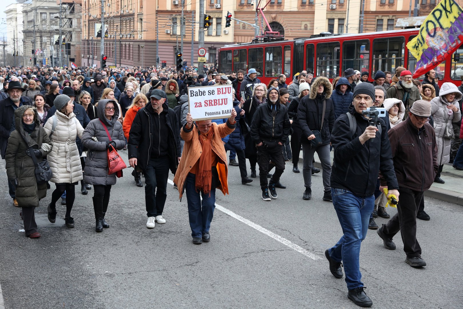 image Serbians protest removal of prosecutors probing corruption