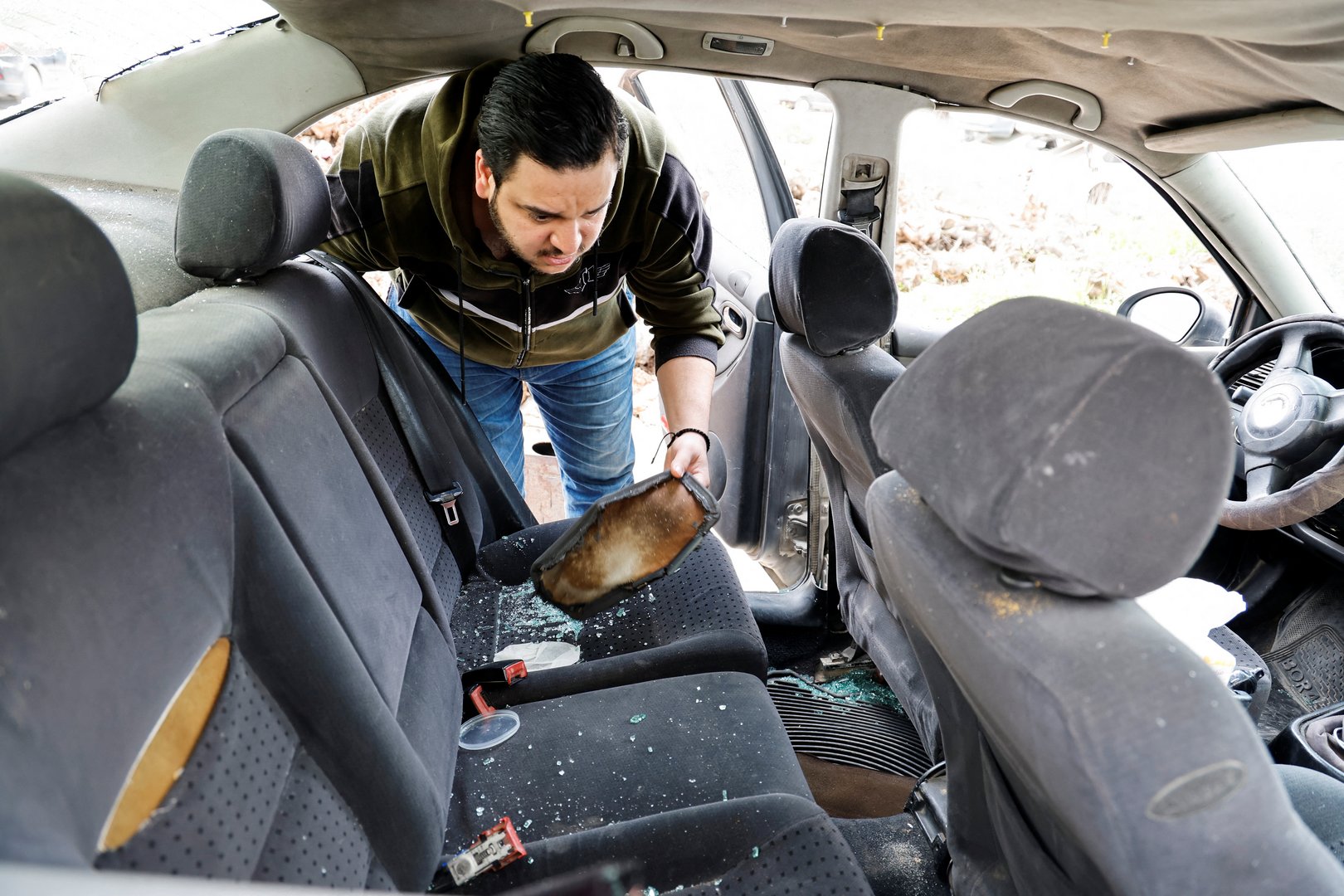 image Israeli settlers attack Palestinians in flashpoint West Bank town