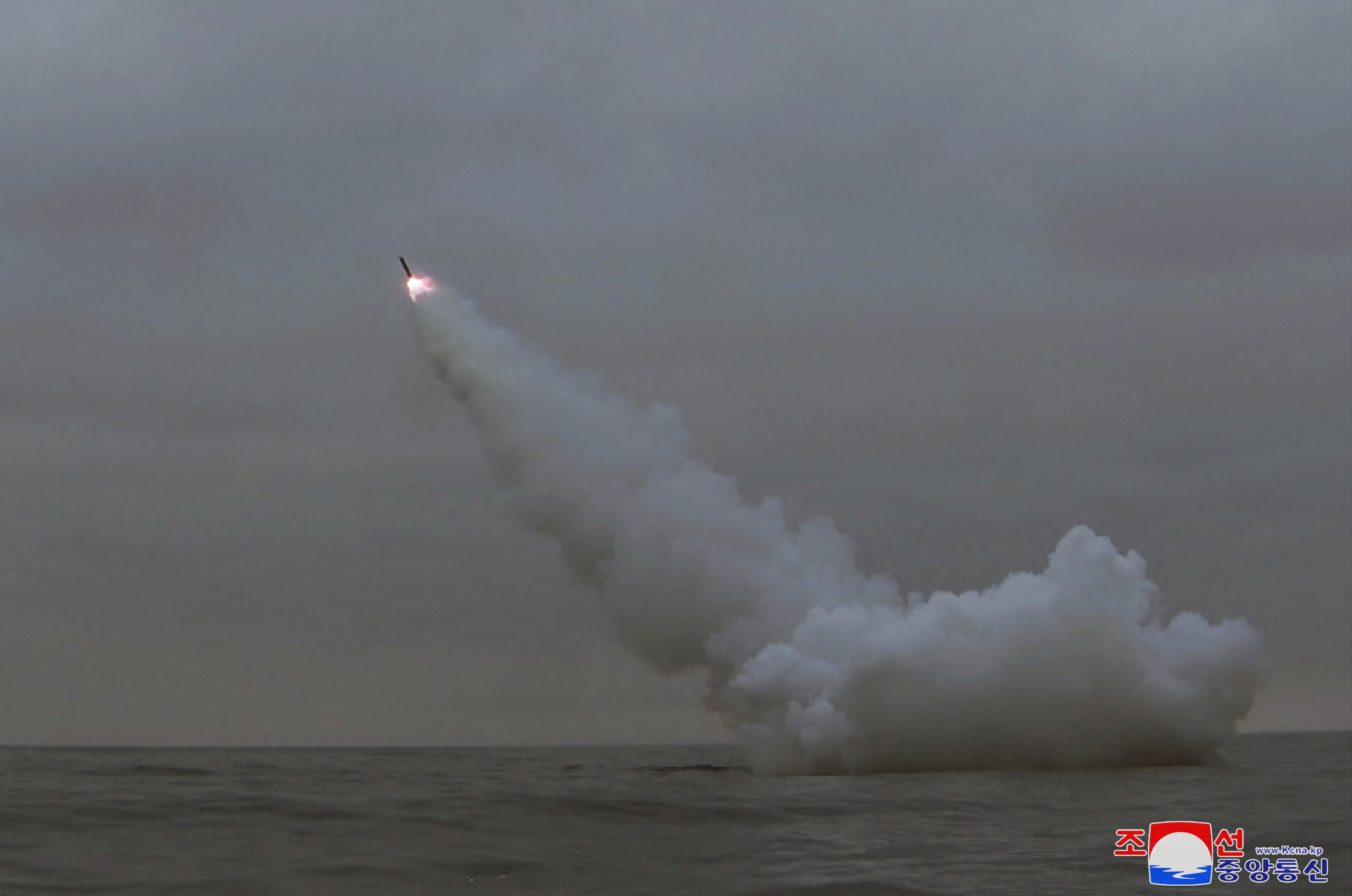 image North Korea launches missiles from submarine as U.S.-South Korean drills begin