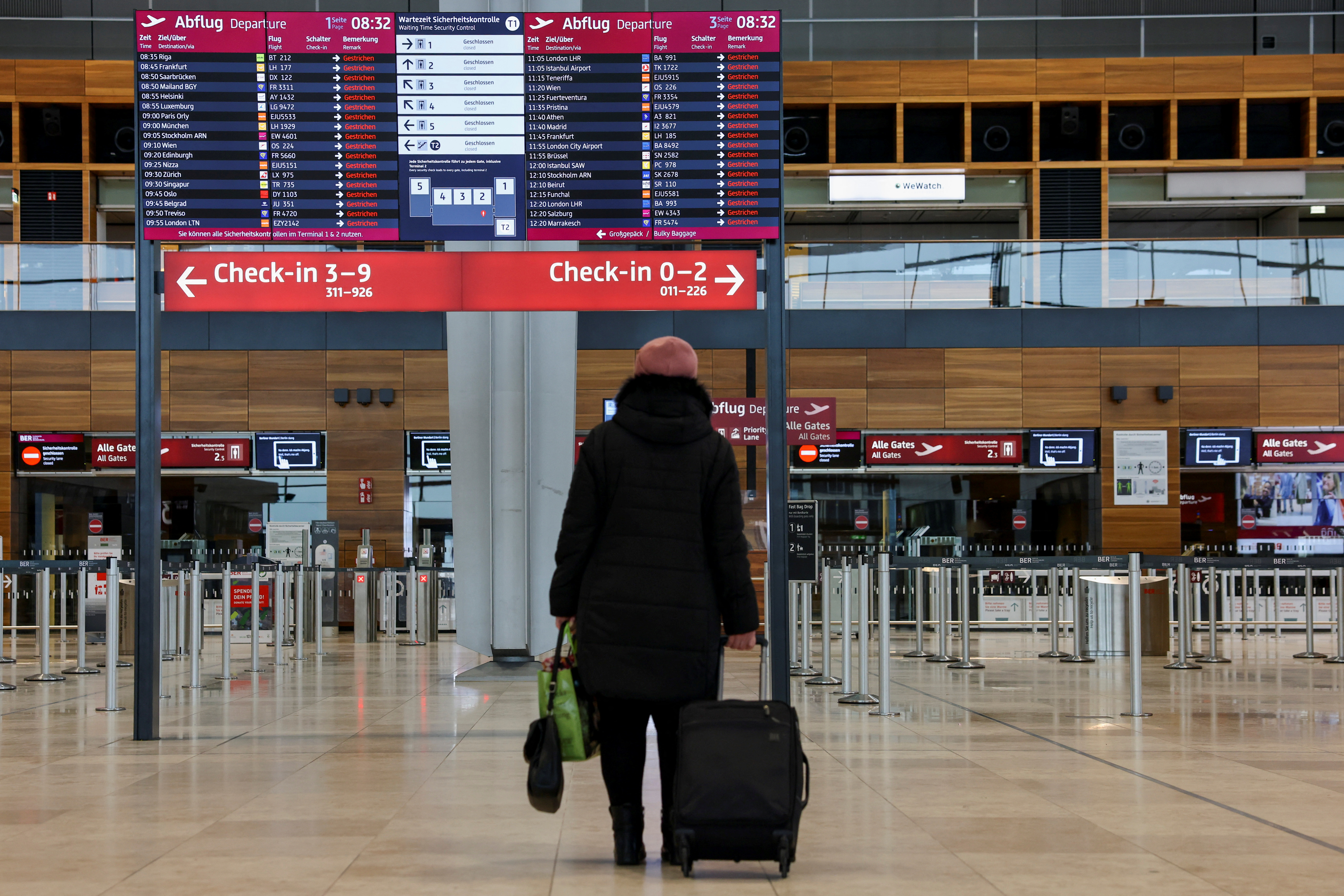 image Planes at Berlin, Hamburg and Bremen airports grounded due to strike