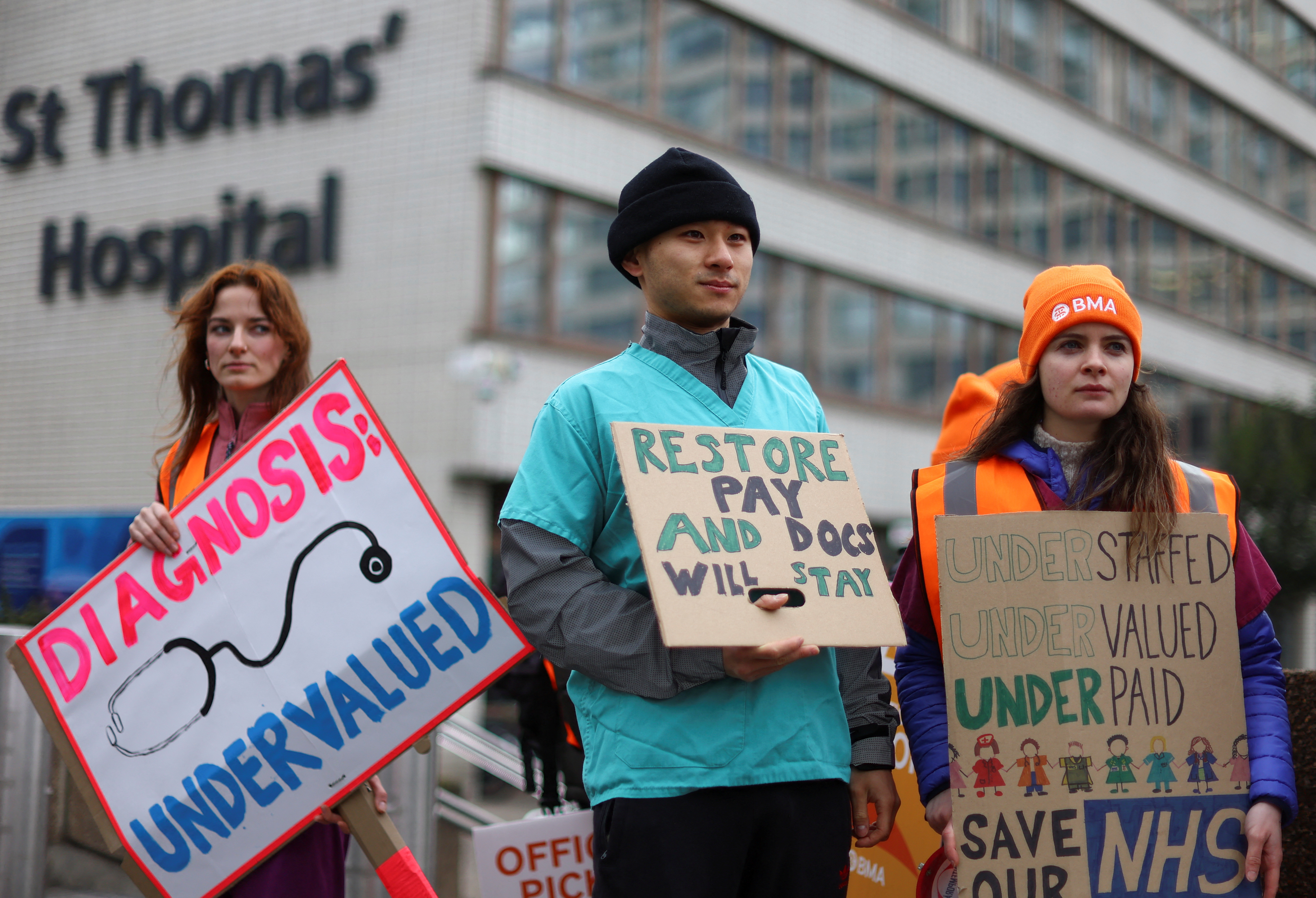 image UK doctors begin strike likely to be &#8216;most disruptive&#8217; for health service