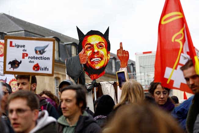 image Protesters rally across France as Macron&#8217;s pension overhaul nears finale