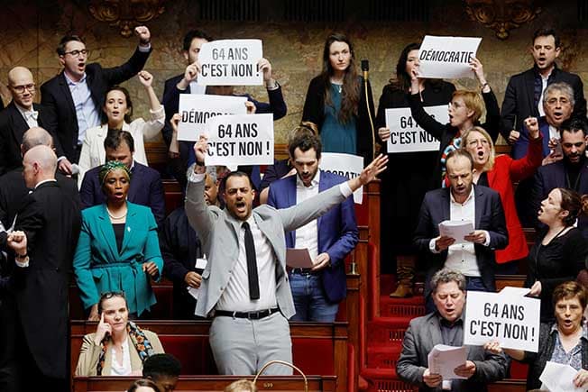 image Anger as French government pushes through pension reform without vote