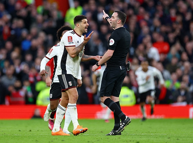 image Fulham&#8217;s Mitrovic and Silva charged after Man United tie