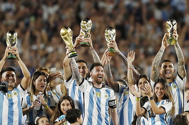 image Messi leads Argentina win over Panama in first game as world champions