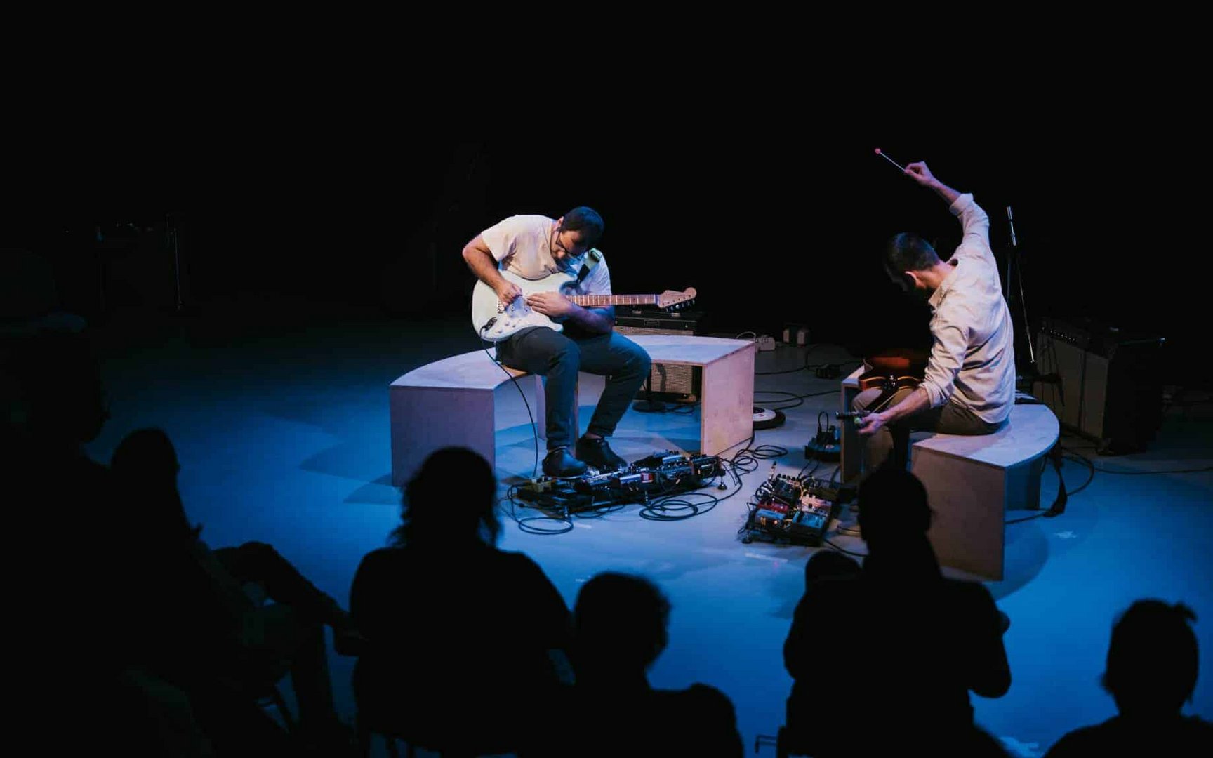 image Music-making electric guitar duo in Nicosia this week