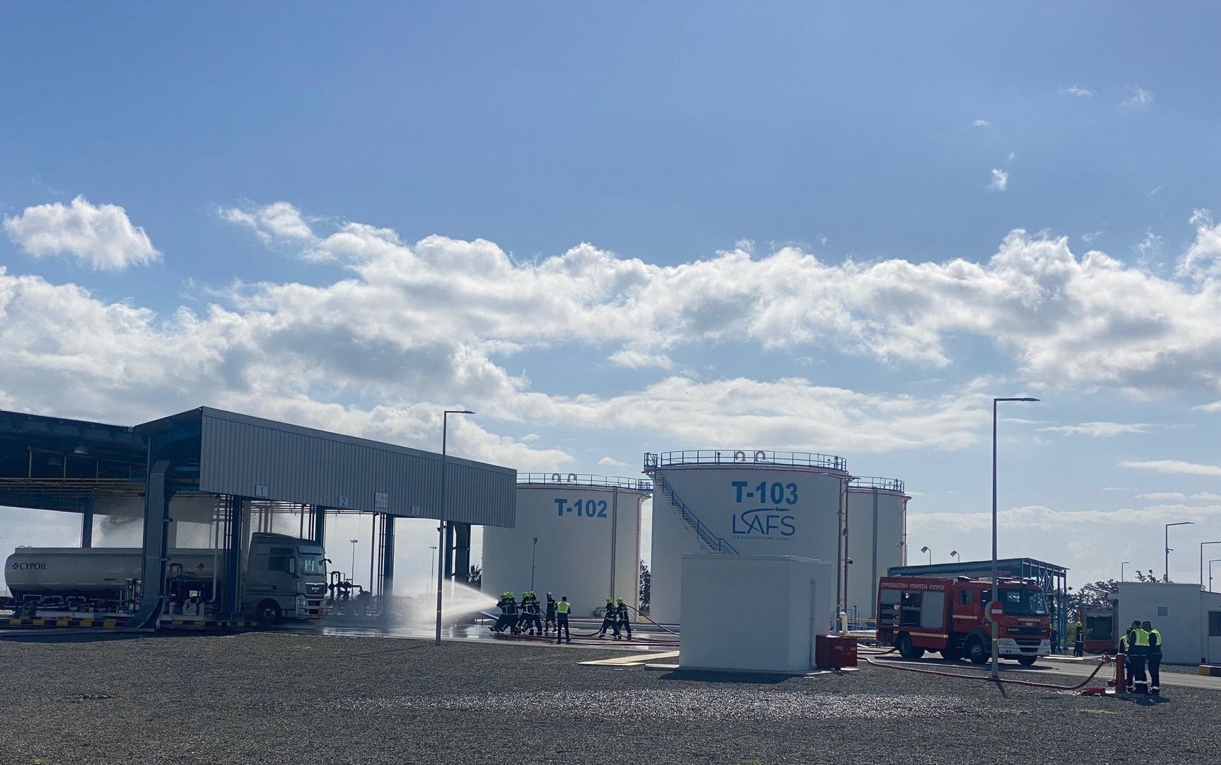 image Fire Service exercise at Larnaca airport