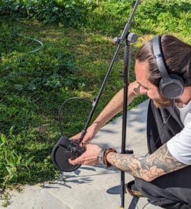 jacob spends hours recording sounds both natural and urban