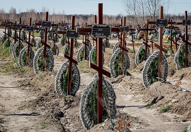image Ukraine vows never to forget or forgive on Bucha anniversary