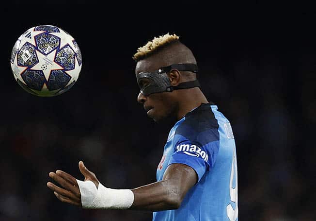 image Napoli&#8217;s injured Osimhen out of Milan Champions League clash