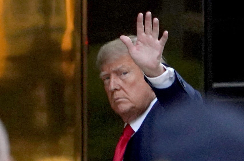 image Trump faces day in court in historic US first