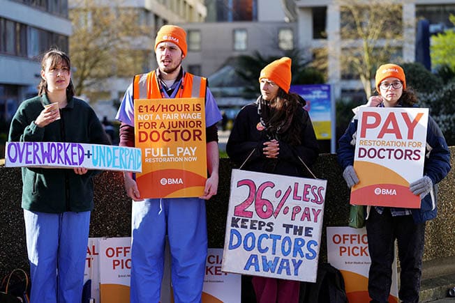 image Britain braces for &#8216;unparalleled&#8217; disruption from doctors&#8217; strike