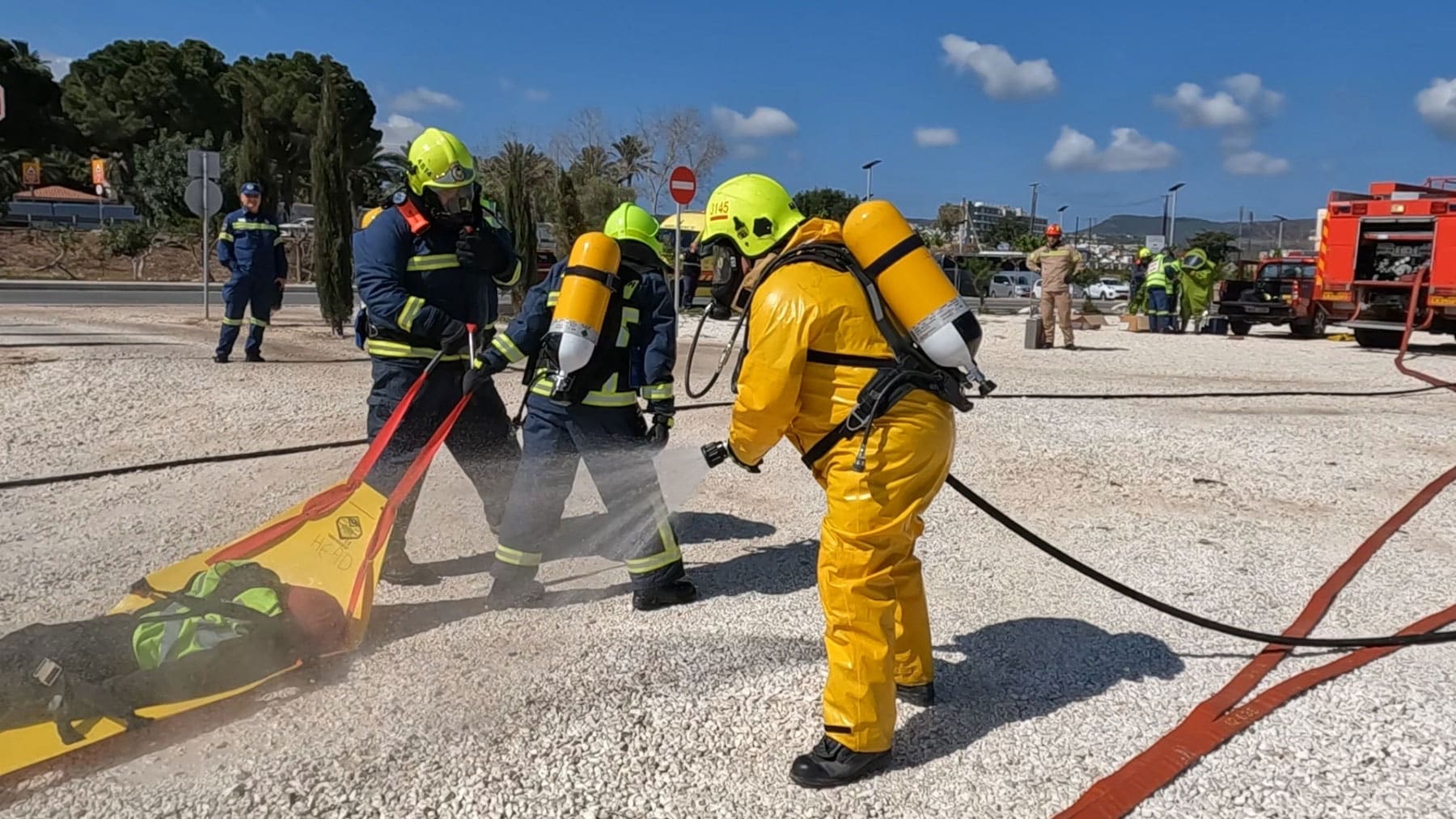 image Fire service conducts harbour rescue exercise
