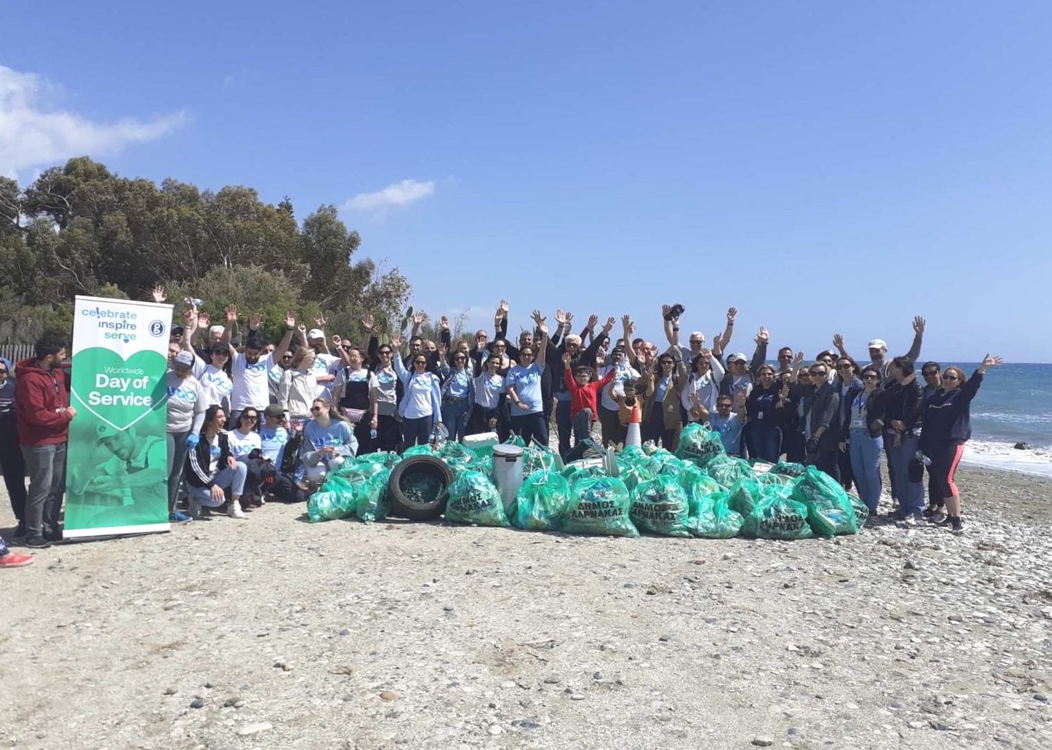 image Volunteer cleanup at Larnaca&#8217;s Spyros beach