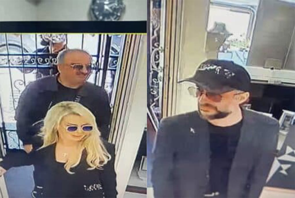 image Two of three suspected gem thieves identified
