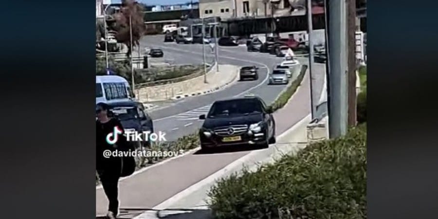 image Taxi caught driving down bicycle lane (updated)