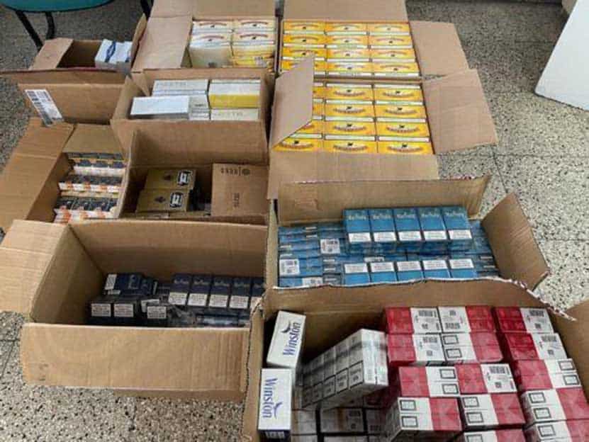 image Record illegal tobacco stash seized at Paphos airport