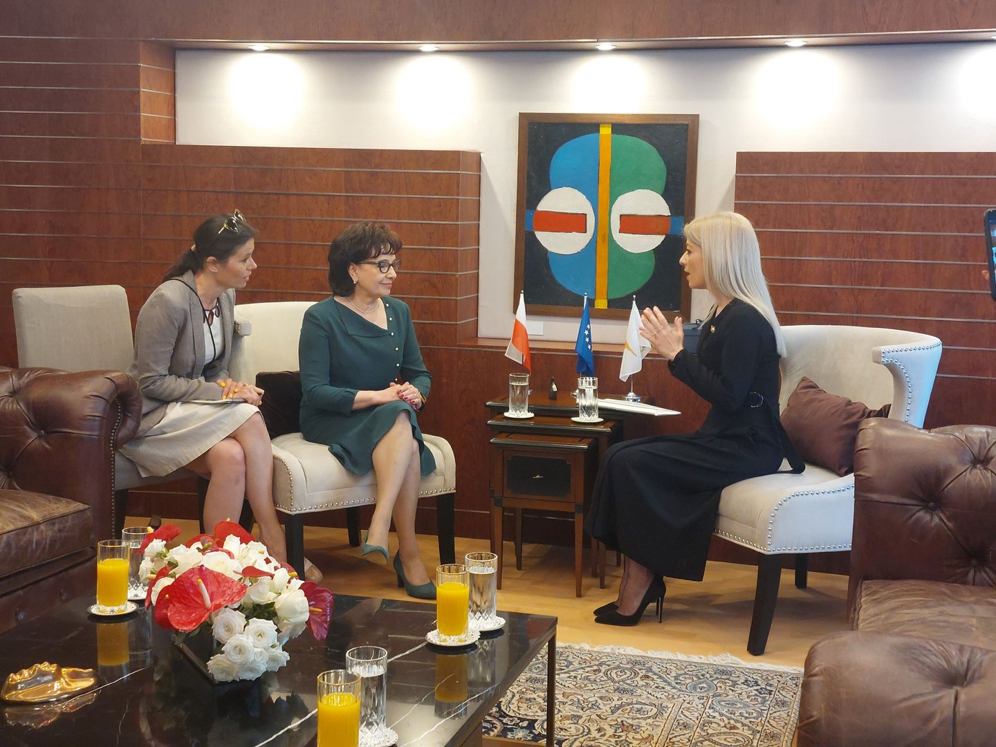 image House President Annita Demetriou meets Polish counterpart Elżbieta Witek