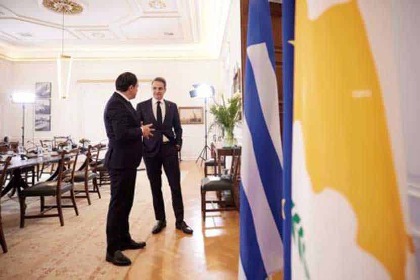 image Christodoulides and Mitsotakis to prepare Cyprob positions during visit