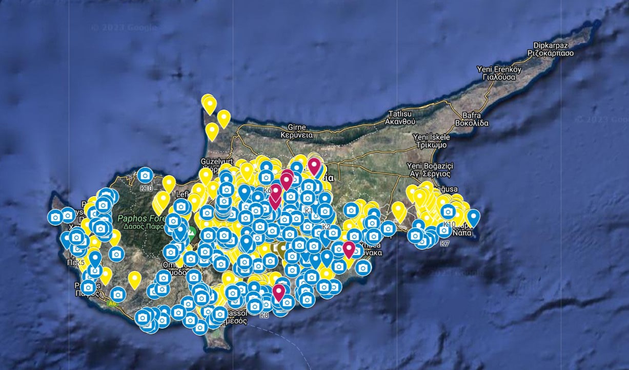 feature3 the interactive google map showing illegal rubbish dumps across cyprus