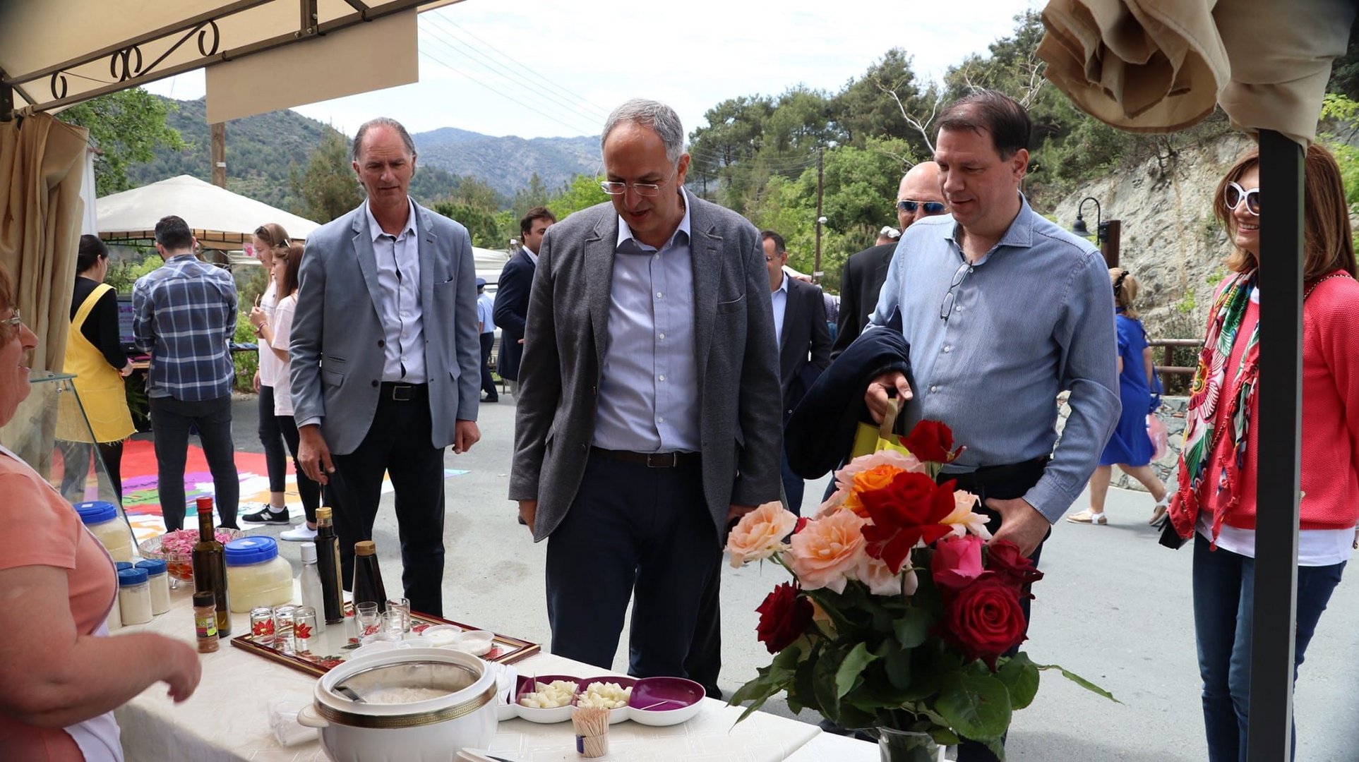 image Agriculture minister visits Agros rose festival, pledges support for farmers