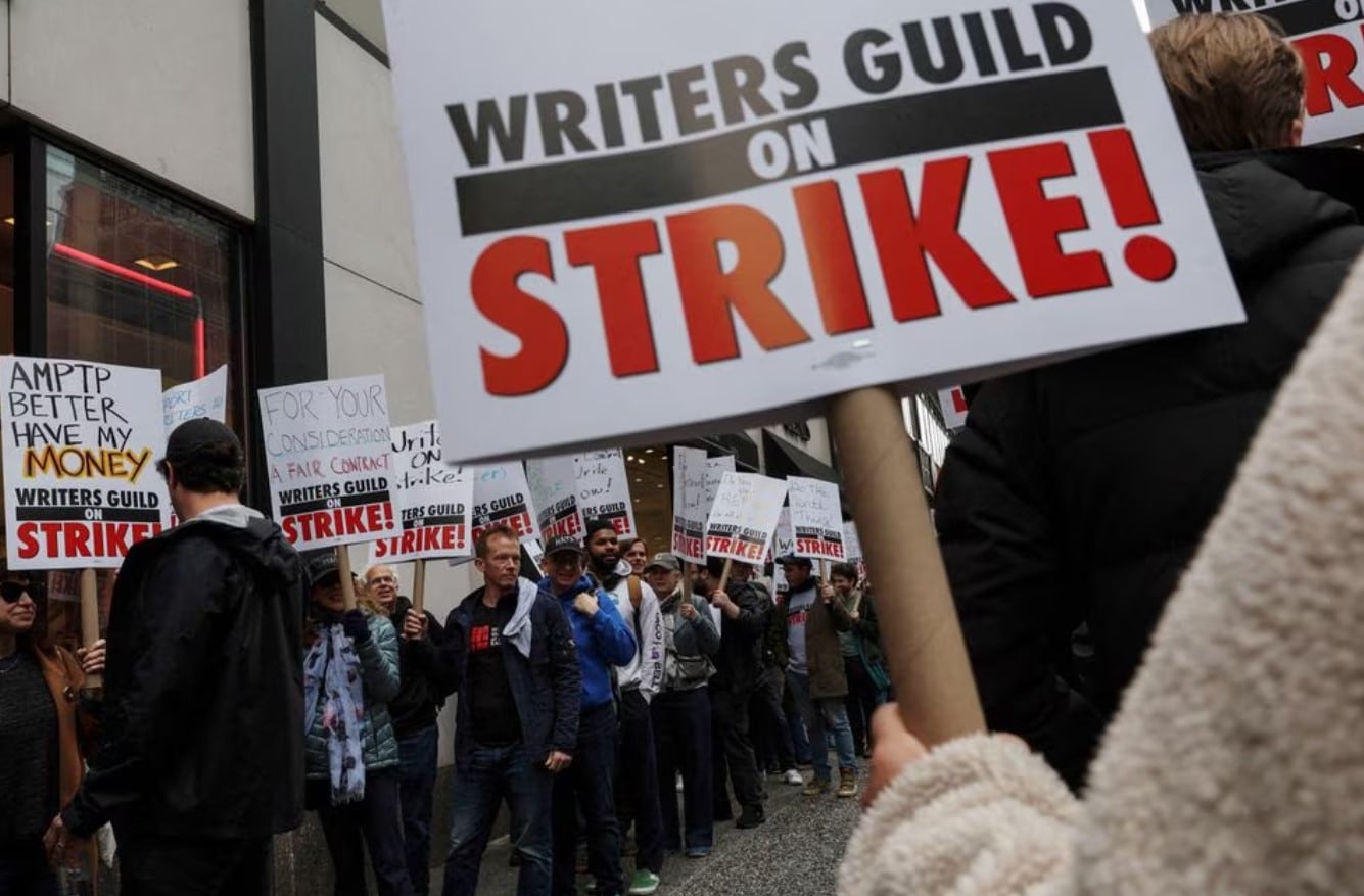 image &#8216;Plagiarism machines&#8217;: Hollywood writers and studios battle over the future of AI