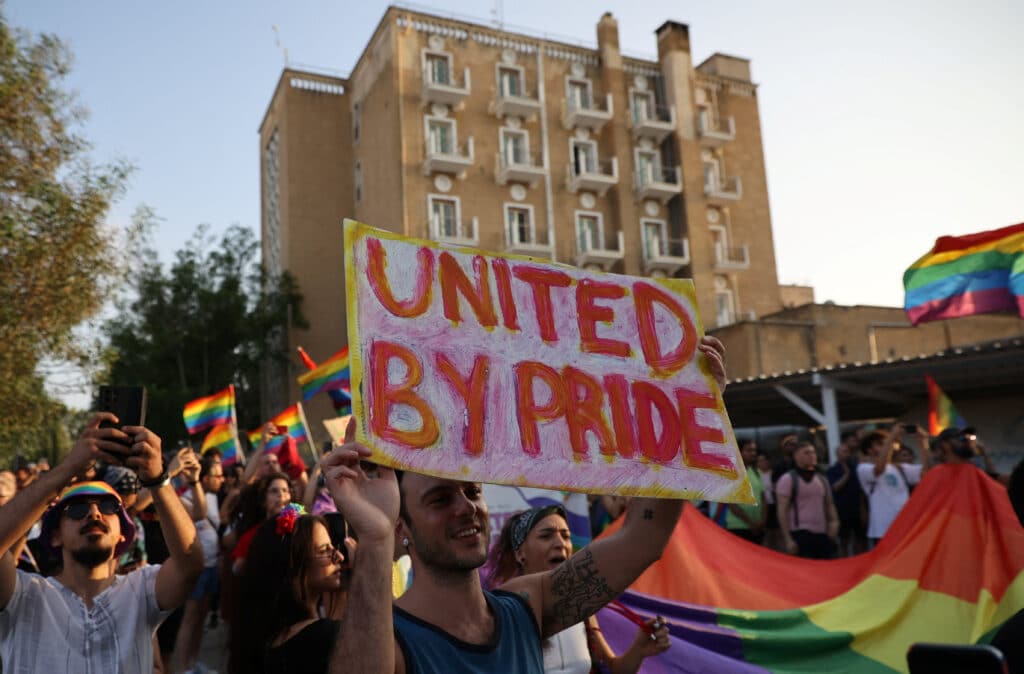 annual bi communal lgbtq+ pride at ledra palace inside the un buffer zone in nicosia