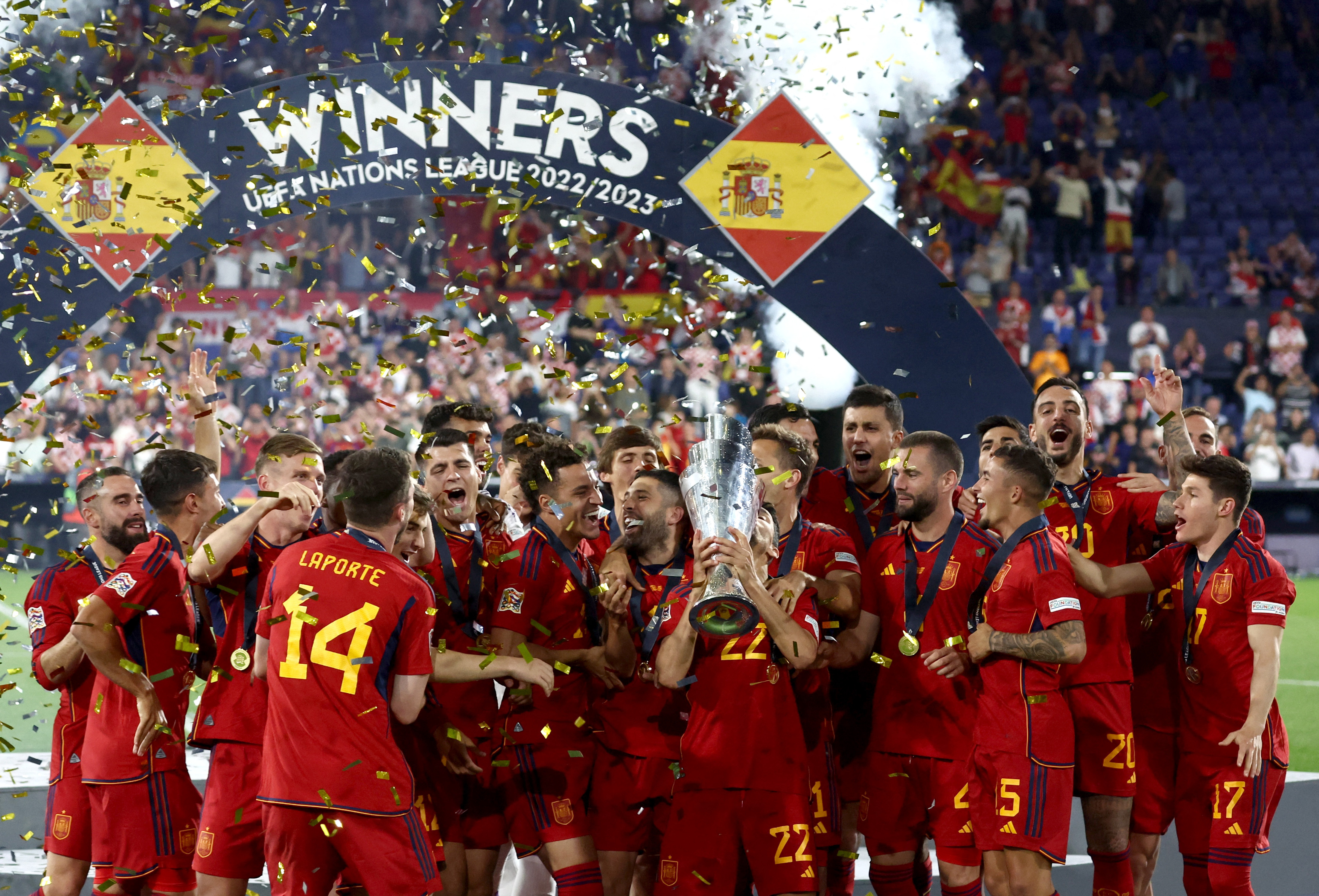 image Spain win shootout to deny Croatia in Nations League final
