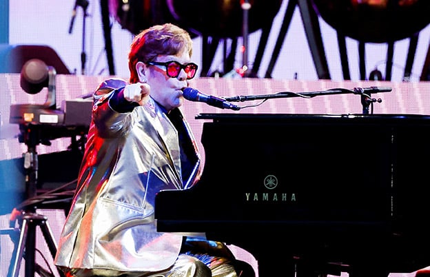 image Elton John enthralls Glastonbury in possible final UK show