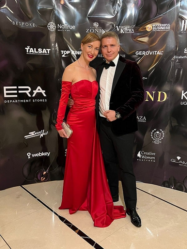 Anna Gubareva with her husband Alexey Gubarev
