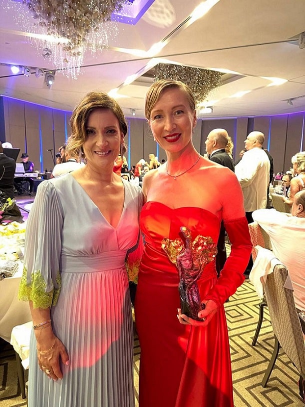 anna gubareva with the first lady of cyprus