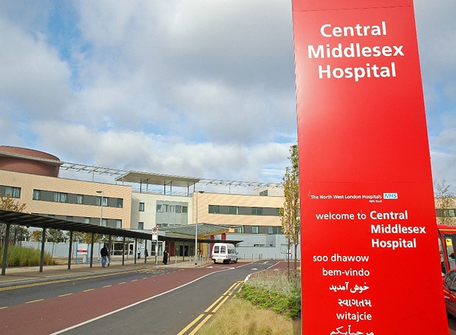 image Man arrested after two stabbed at London hospital