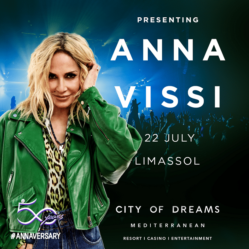 image City of Dreams Mediterranean to host July Anna Vissi concert