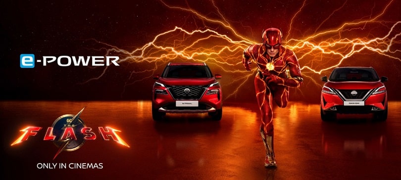 image Nissan and superhero Flash promote e-POWER technology