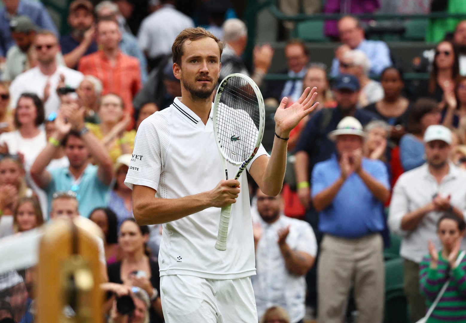 image Medvedev weathers Eubanks storm to reach semis