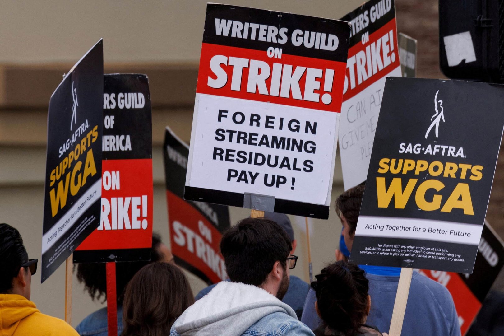 file photo: writers guild of america strike continues in los angeles