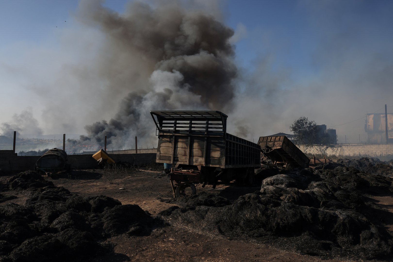 image Greek wildfires die down after burning for nearly two weeks
