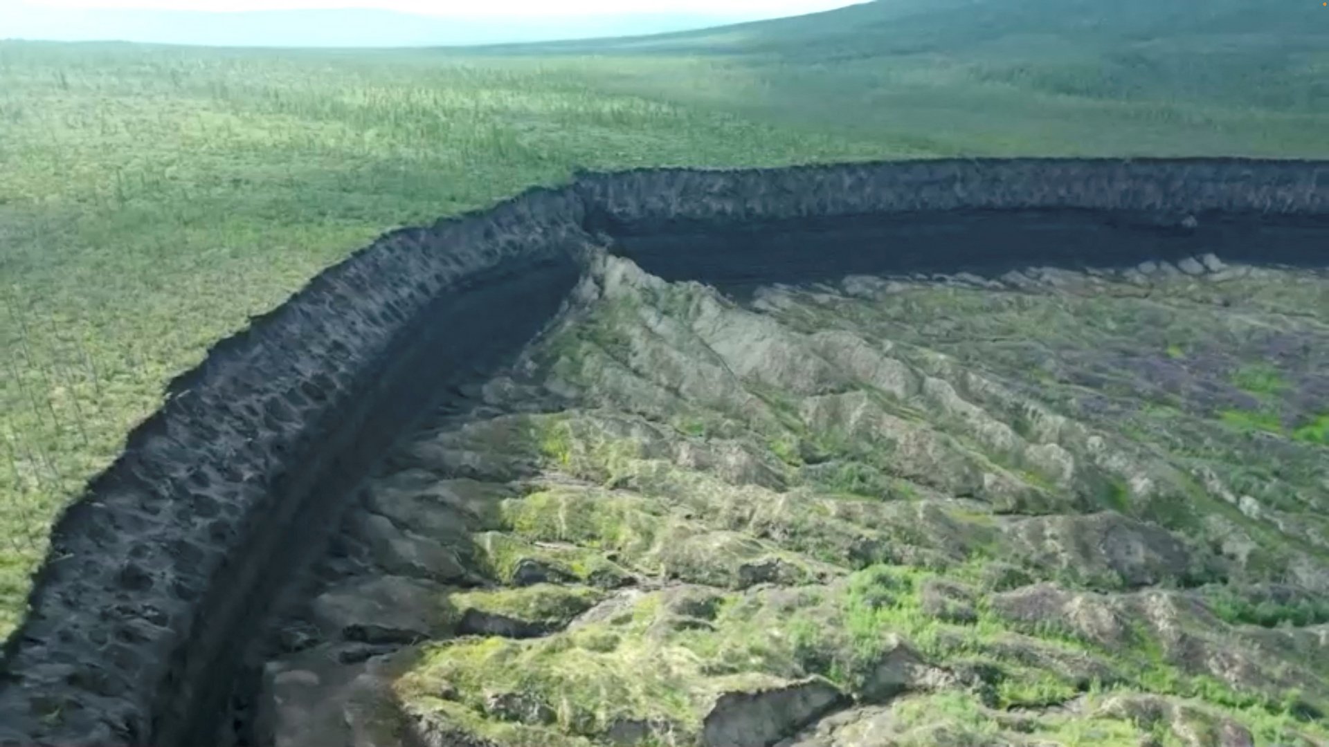 image World&#8217;s biggest permafrost crater in Russia’s Far East thaws as planet warms