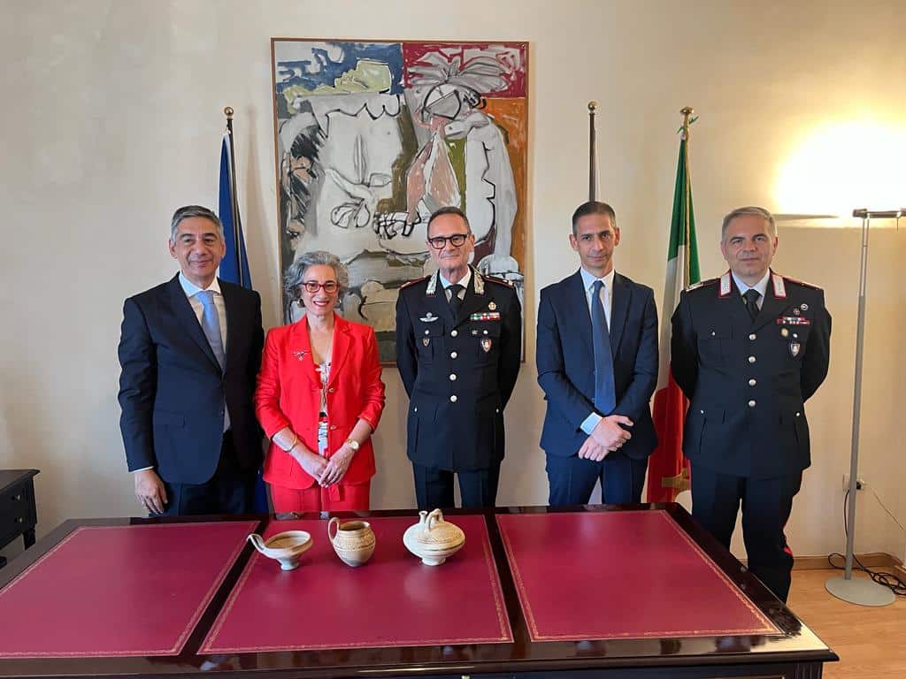 image Ancient artefacts returned from Italy