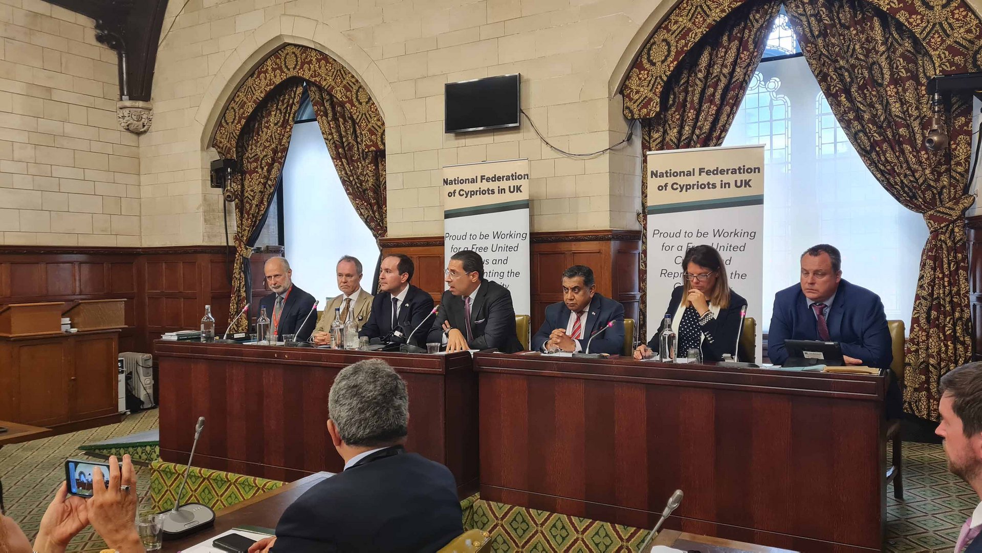 image Kombos calls for resumption of Cyprob negotiations at UK parliament event