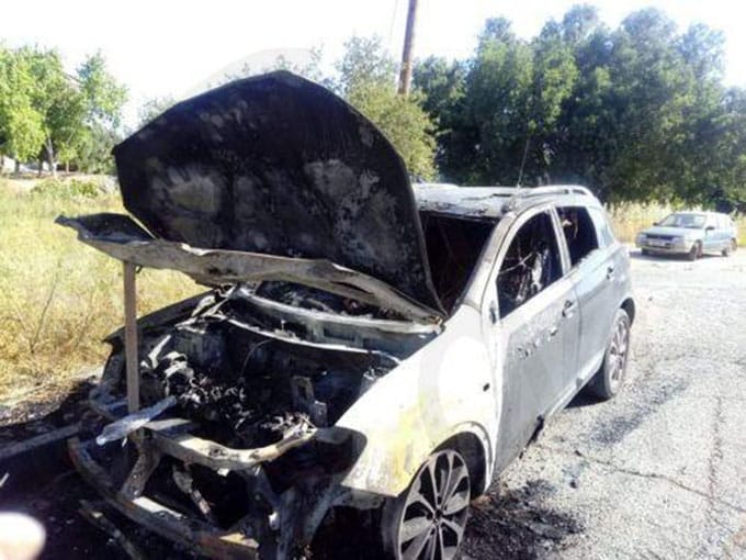 image Police investigating car arson in Tsada