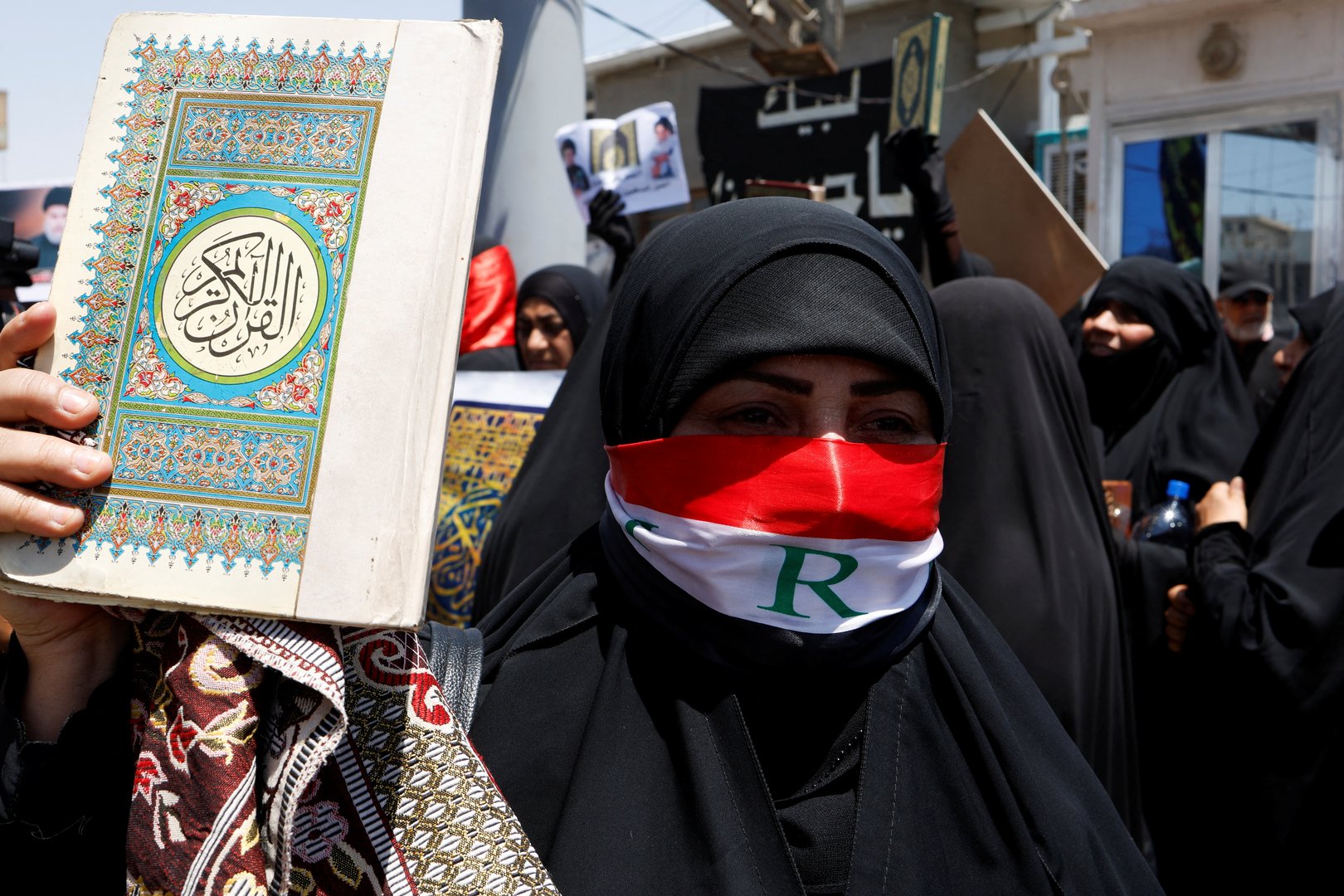 image Iraqis try to protest at Danish Embassy after reports Koran was burned