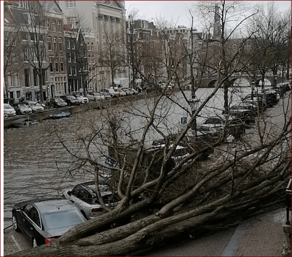 image Rare Dutch summer storm hits air, train traffic