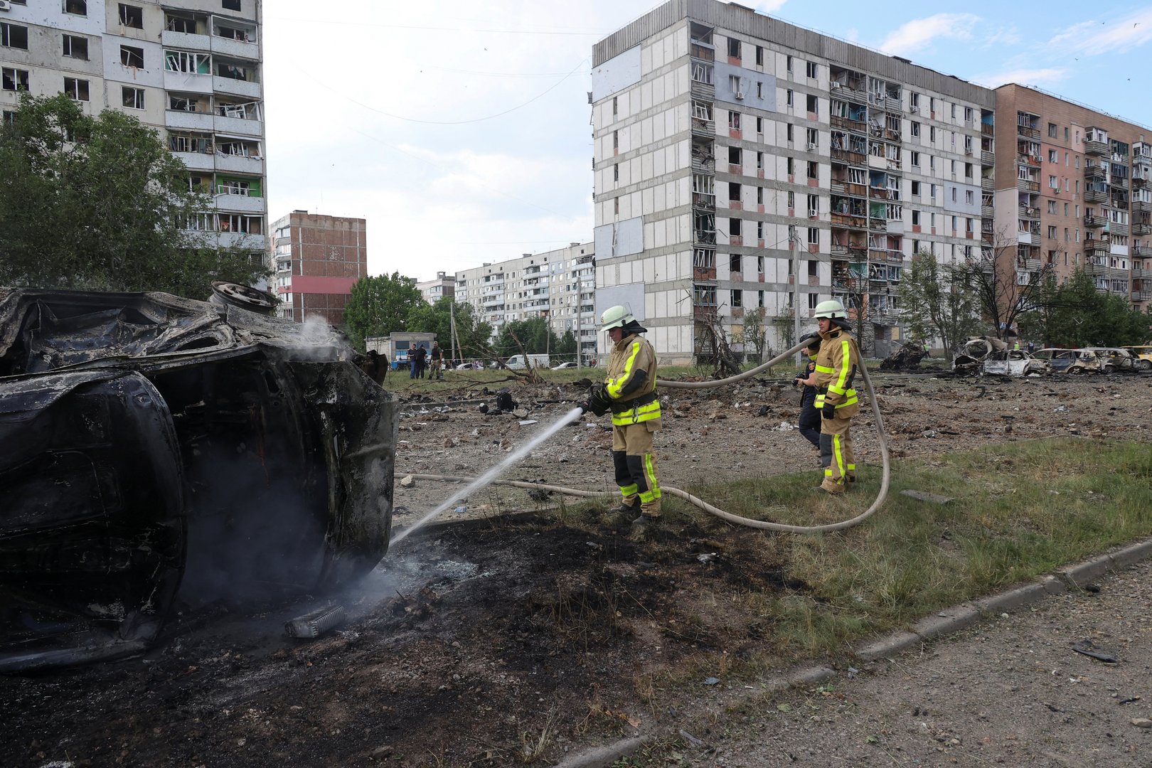 image Drones hit Ukraine&#8217;s Kharkiv, injuring one and damaging dormitory -officials