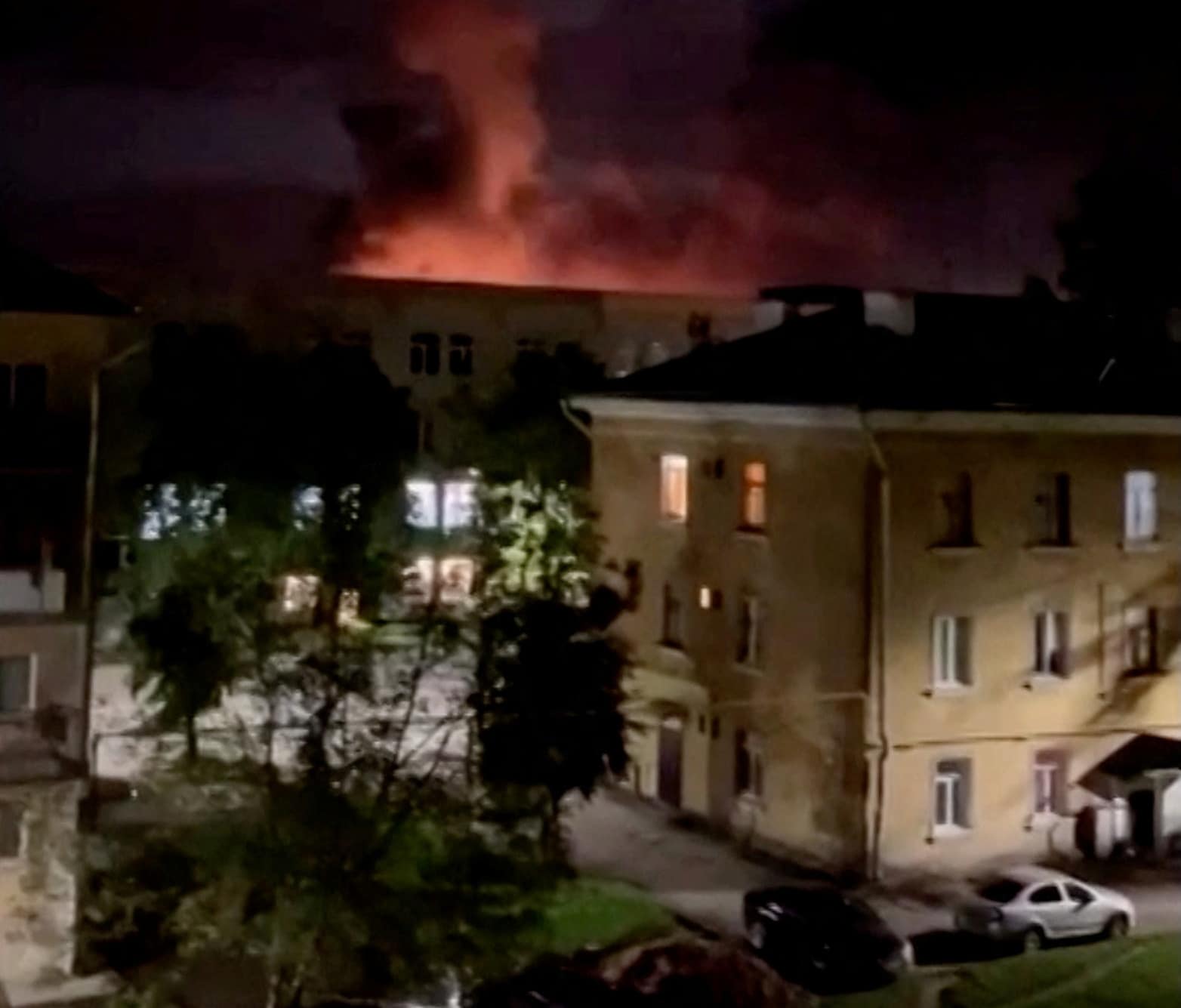 image Ukrainian drones attack Russian air base near Estonia