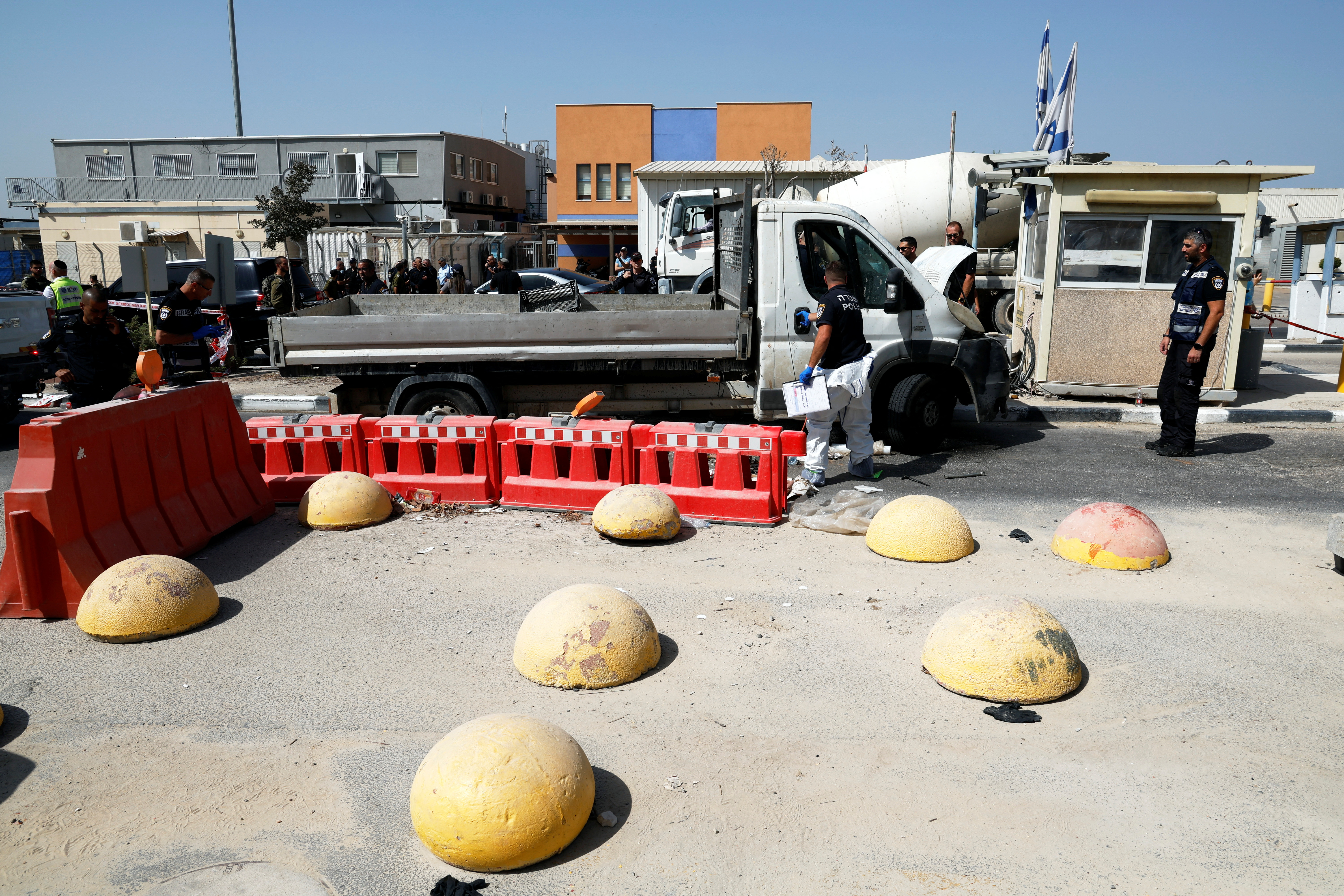 image Palestinian trucker shot dead after killing Israeli soldier in ramming attack